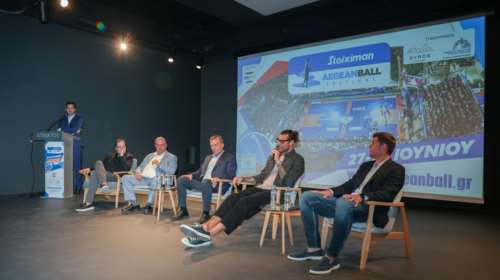 Παρουσίαση του 7ου FIBA 3X3  Stoiximan AegeanBall Festival - Μπάσκετ με φόντο το Αιγαίο
