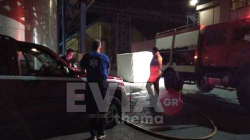 Εύβοια: Φωτιά σε εργοστάσιο στα Ψαχνά [εικόνες - βίντεο]