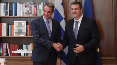 Συνάντηση Μητσοτάκη - Τζιτζικώστα: "Μοναδική τιμή και ευθύνη" - "Πρόσωπο με όλα τα εχέγγυα για τη θέση του επόμενου Έλληνα Επιτρόπου"