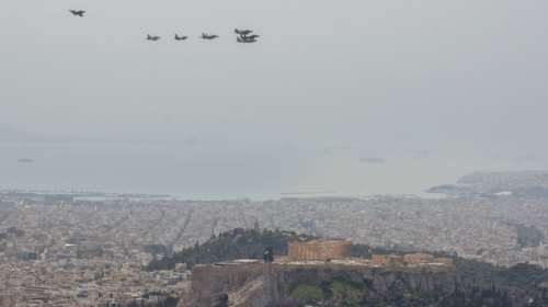 Ηνίοχος 2023: Διέλευση αεροσκαφών σήμερα πάνω από την Ακρόπολη