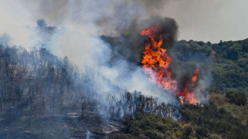 Λέσβος: Μάχη πυροσβεστών και εθελοντών για τη μεγάλη πυρκαγιά - Απεγκλωβίστηκαν 2 άτομα