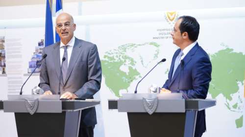 Μήνυμα Δένδια από Κύπρο: Απαράδεκτη στρατιωτικοποίηση από την Τουρκία - Η παραβατικότητα δεν παράγει δίκαιο