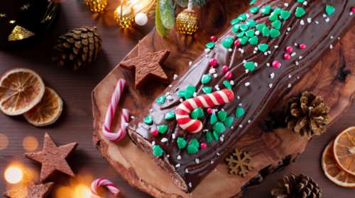 Χριστουγεννιάτικος κορμός σοκολάτας με μπισκότα - Το απόλυτο γλυκό των γιορτών