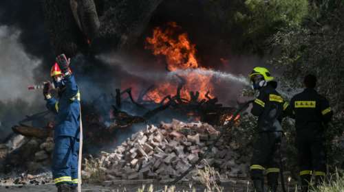 Πυρκαγιά στην Κεφαλλονιά - Ισχυρές δυνάμεις στο σημείο