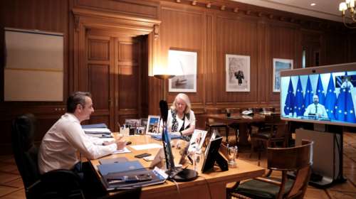 Τηλεδιάσκεψη Μητσοτάκη - Μισέλ για την Τουρκία και το Ευρωταμείο Ανάκαμψης