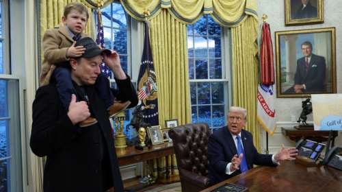 Σόου του Μασκ στο γραφείο του Τραμπ με τον 4χρονο γιο του - Κατήγγειλε απάτες χωρίς αποδείξεις [εικόνες - βίντεο]