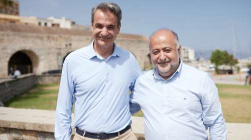 Θερμό τετ α τετ Μητσοτάκη - Τσιόδρα στο Ηράκλειο