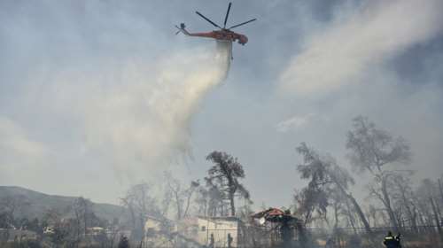 Πώς ένα drone της Πυροσβεστικής ενημέρωσε εγκαίρως για τη φωτιά στη Δροσοπηγή, κοντά στον Αγ. Στέφανο