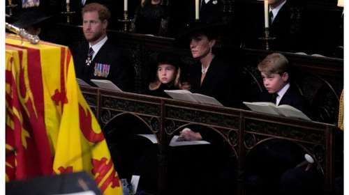 Σοβαρή και μετρημένη: Η παγωμένη αντίδραση της πριγκίπισσας Σάρλοτ στα χαμόγελα του Χάρι και της Μέγκαν