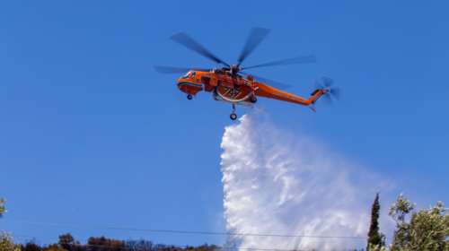 Πυρκαγιά στη Νέα Τρίγλια Χαλκιδικής - Επιχειρούν εναέρια μέσα