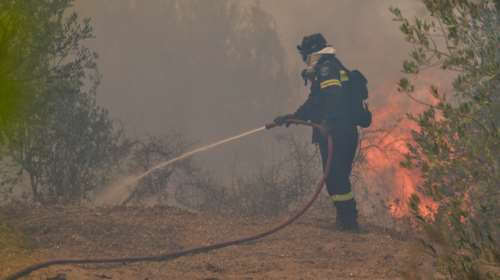 Σχιστό: Αναζωπυρώθηκε η φωτιά - Συναγερμός στην Πυροσβεστική
