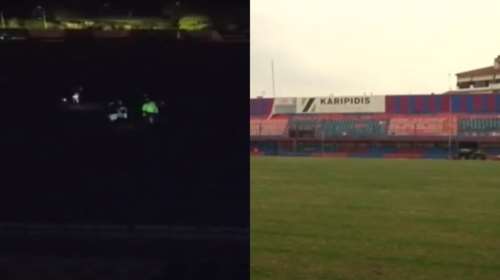 Αγώνας ποδοσφαίρου δεν έγινε ποτέ στη Θεσσαλονίκη, γιατί έσβησαν τους προβολείς για την εξοικονόμηση ενέργειας [Βίντεο]