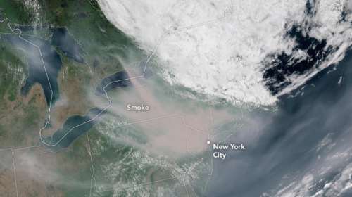 NASA: Δορυφορική εικόνα δείχνει το πέπλο καπνού που σκέπασε τη Νέα Υόρκη