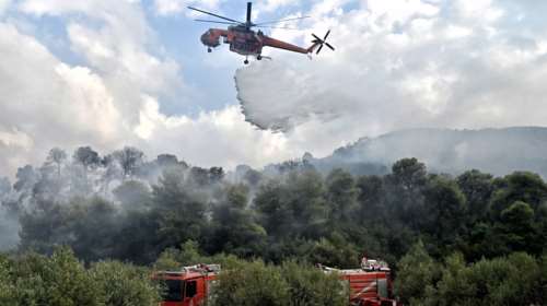 Σουφλί: Φωτιά σε πεδίο βολής του Στρατού – Επιχειρούν εναέρια μέσα