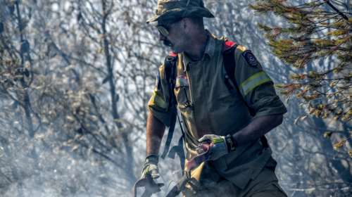 Φωτιά στον Ασπρόπυργο: Στο σημείο 40 πυροσβέστες και 14 οχήματα