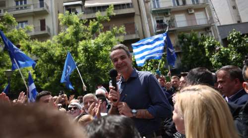 Στην Κυψέλη ο Κυριάκος Μητσοτάκης: &quot;Οι αντίπαλοί μας ομολογούν ότι πάμε για αυτοδυναμία από την πρώτη Κυριακή&quot;