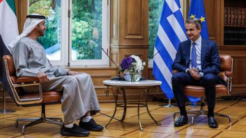 Συνάντηση Μητσοτάκη με τον πρόεδρο των ΗΑΕ: "Έχουμε σημειώσει μεγάλη πρόοδο στη σχέση και τη συνεργασία μας"