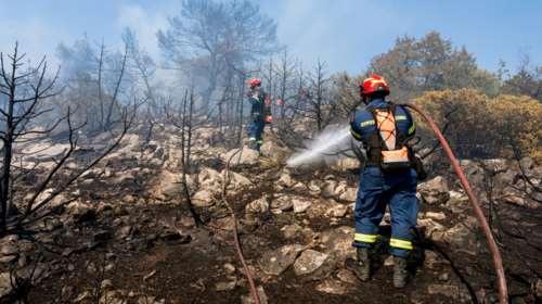 Φωτιές σε Αφίδνες και Λακωνία: Εναέρια μέσα στη μάχη της κατάσβεσης