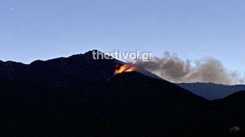 Φωτιά σε δύσβατο σημείο στο Παγγαίο Όρος