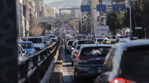 Κυκλοφοριακό χάος στους κεντρικούς δρόμους της Αθήνας - Άρχισαν τα έργα για τον &quot;Μεγάλο Περίπατο&quot;