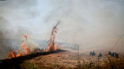 Φωτιά στην Εύβοια: Καλύτερη η εικόνα της πυρκαγιάς στο Μετόχι