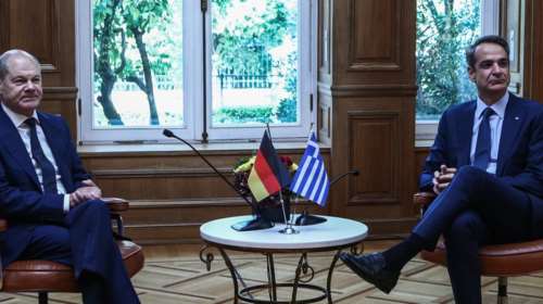 Τα &quot;κρυφά&quot; μηνύματα Σολτς στην Αθήνα - Τι είπαν με Μητσοτάκη μέσα σε 70 λεπτά