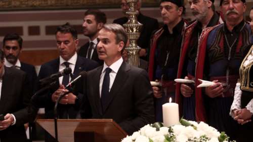 Επικήδειος Μητσοτάκη στην κηδεία του Γιάννη Μαρκόπουλου - Ποιοι άλλοι μίλησαν για τον σπουδαίο συνθέτη