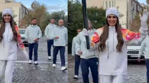 Η Κίμπερλι Γκιλφόϊλ λαμπαδηδρόμος: Ετρεξε με τη Φλόγα από την Ακρόπολη στο Καλλιμάρμαρο [βίντεο]