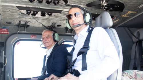 Ξεκάθαρο μήνυμα στην Τουρκία: Με ελικόπτερο πάνω από την κυπριακή ΑΟΖ και κοντά στο &quot;Γιαβούζ&quot; ο Μπορέλ [Εικόνες-Βίντεο]