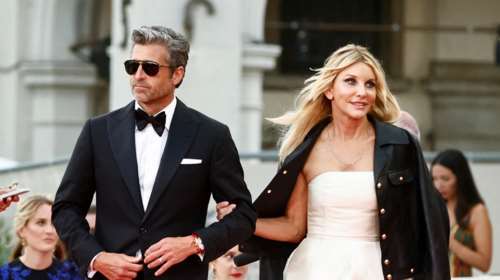 Όλη η γοητεία στο κόκκινο χαλί: Τα γκρίζα μαλλιά του Πάτρικ Ντέμπσεϊ, η.. Ferarri και η σύζυγός του με το τζάκετ