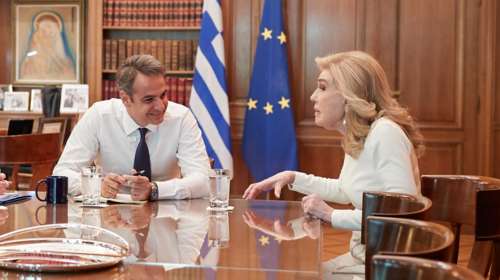 Το "αντίο" του Κυριάκου Μητσοτάκη στη Μαριάννα Βαρδινογιάννη: "Αποχαιρετούμε με σεβασμό μία μεγάλη Ελληνίδα"