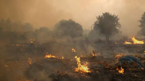 Φωτιά στα Βίλια: Δεν απειλούνται οικισμοί - Οι φλόγες κατευθύνονται προς το Πεδίο Βολής Μεγάρων