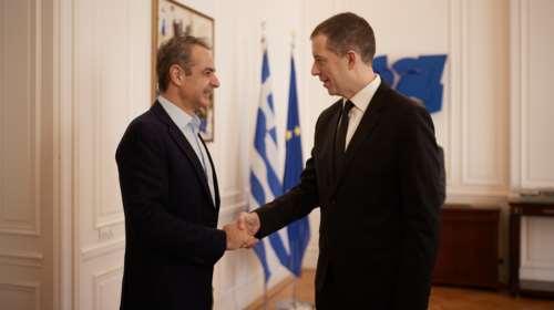 Συνάντηση Μητσοτάκη με τον υπουργό Εξωτερικών της Σερβίας - Στήριξη στην ευρωπαϊκή προοπτική της