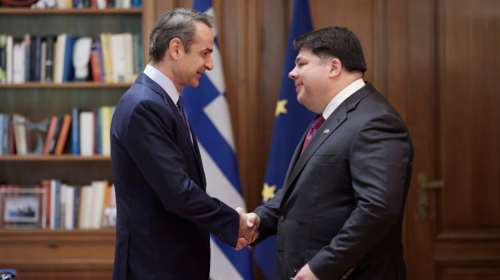 Η πρώτη συνάντηση Μητσοτάκη με τον νέο πρέσβη των ΗΠΑ: &quot;Είμαι πάρα πολύ περήφανος&quot;, δήλωσε ο Τζορτζ Τσούνης