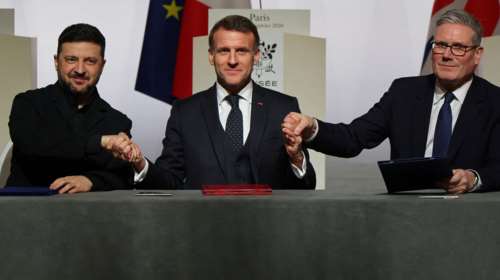 Μακρόν, Στάρμερ και Ζελένσκι συμφώνησαν για ανάπτυξη δυνάμεων στην Ουκρανία - Σε περίπτωση ειρηνευτικής συμφωνίας