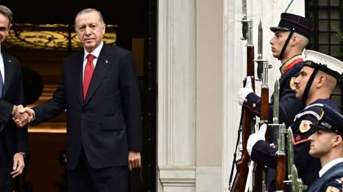 Σε εξέλιξη η συνάντηση Μητσοτάκη - Ερντογάν στο Μαξίμου- Ξεπέρασε ήδη τον προβλεπόμενο χρόνο των 45 λεπτών