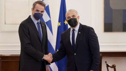 Συνάντηση Μητσοτάκη με τον υπουργό Εξωτερικών του Ισραήλ, Yair Lapid: "Νέες ευκαιρίες για την ενεργειακή συνεργασία"