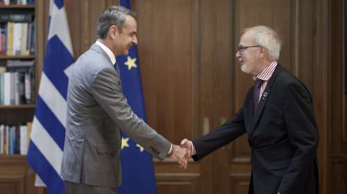 Ο Μητσοτάκης με τον πρόεδρο της Ευρωπαϊκής Τράπεζας Επενδύσεων - Έπεσαν οι υπογραφές για τους έξυπνους μετρητές ρεύματος