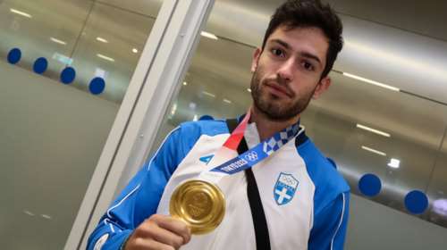 Ολυμπιακοί Αγώνες: Στην Αθήνα ο &quot;χρυσός&quot; Μίλτος Τεντόγλου [βίντεο]