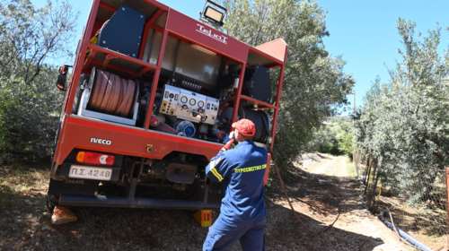 Φωτιά στην Αιγιάλεια - Μεγάλη δύναμη της Πυροσβεστικής στο σημείο, σηκώθηκε και ελικόπτερο