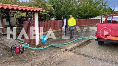 Ο &quot;Μπάλλος&quot; σάρωσε και την Ηλεία - Πλημμύρισαν σπίτια και δρόμοι [εικόνες]