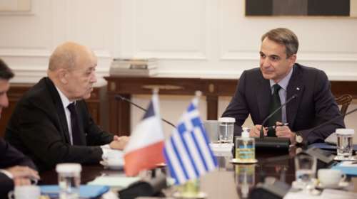Συνάντηση Μητσοτάκη με τον Γάλλο υπουργό Εξωτερικών - Αμυνα και οικονομία στην ατζέντα
