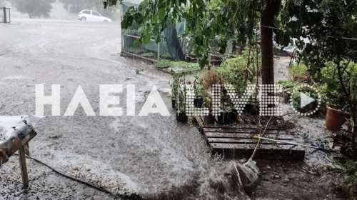 Κακοκαιρία Daniel: Έντονη βροχή και χαλαζόπτωση στην Ηλεία - Καταστροφές και πτώσεις δέντρων [εικόνες - βίντεο]