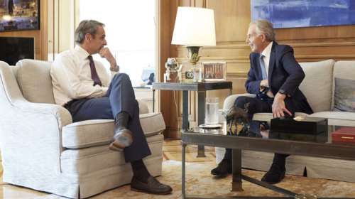 Κυριάκος Μητσοτάκης: Συνάντηση με τον πρώην πρωθυπουργό της Βρετανίας, Τόνι Μπλερ