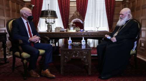 Στον Αρχιεπίσκοπο Ιερώνυμο ο Γιώργος Παπανδρέου - Συζήτηση για πανδημία, κλιματική κρίση και ακρίβεια