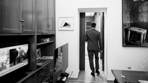 &quot;Επιστροφή στο σπίτι μας, στη Νέα Δημοκρατία&quot;: Ο Κυριάκος Μητσοτάκης και ο Peanut στην Πειραιώς [εικόνες]