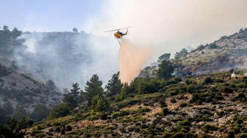 Σε ύφεση η πυρκαγιά στη Χαλκιδική – Παραμένουν ισχυρές πυροσβεστικές δυνάμεις στο σημείο