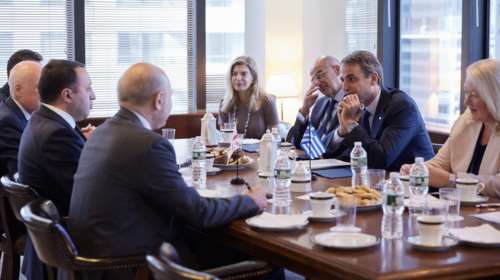 Μητσοτάκης από ΗΠΑ: Συνάντηση με Αμερικανο-εβραϊκές οργανώσεις - Τι είπε με τον Γεωργιανό ομόλογό του