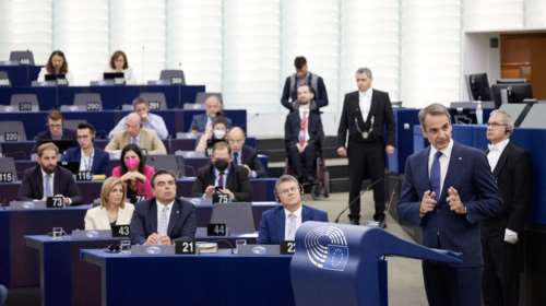 Μητσοτάκης στο Ευρωπαϊκό Κοινοβούλιο: "Οι διαφορές με την Τουρκία λύνονται με βάση το Διεθνές Δίκαιο και όχι με νταϊλίκια"