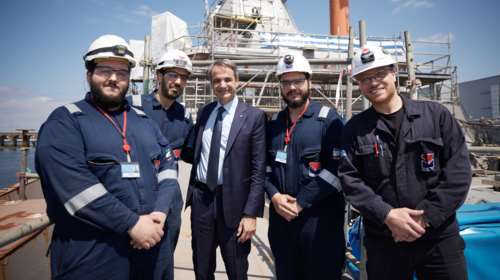 Ο Μητσοτάκης στα ναυπηγεία που φτιάχνονται οι Belh@rra: Η σημαντικότερη αναβάθμιση του Πολεμικού Ναυτικού τις τελευταίες δεκαετίες